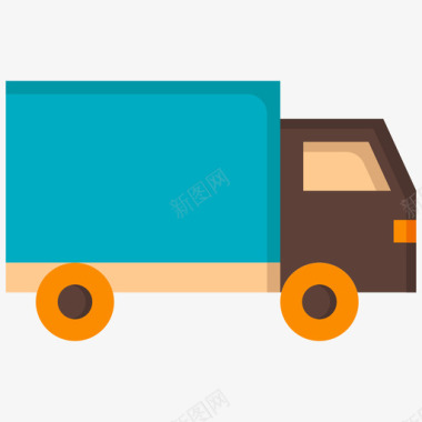 载货卡车金矿6扁平图标图标