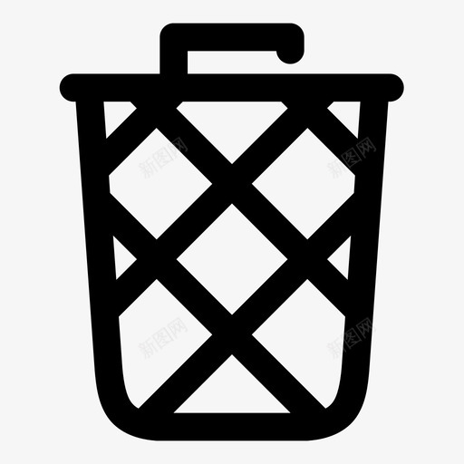 垃圾箱删除回收箱图标svg_新图网 https://ixintu.com 其他 删除 回收 垃圾箱