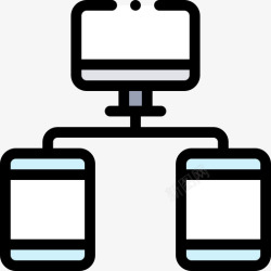 网络媒体传播网络媒体与传播线性色彩图标高清图片
