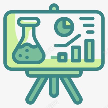 图表实验室61双色调图标图标