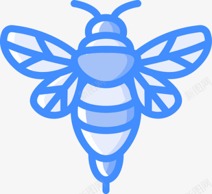黄蜂野餐59蓝色图标图标