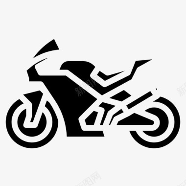 超级摩托车摩托车运动自行车图标图标