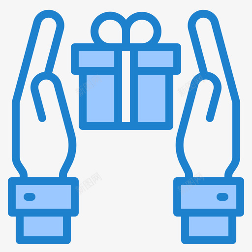 礼品盒礼品34蓝色图标svg_新图网 https://ixintu.com 礼品 礼品盒 蓝色