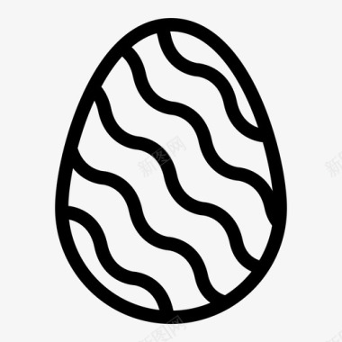 鸡蛋复活节自然图标图标
