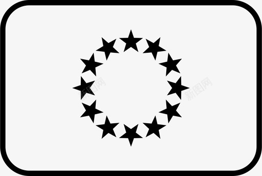 欧盟旗欧盟国家图标svg_新图网 https://ixintu.com 世界 国家 国旗 圆形 欧盟 简化
