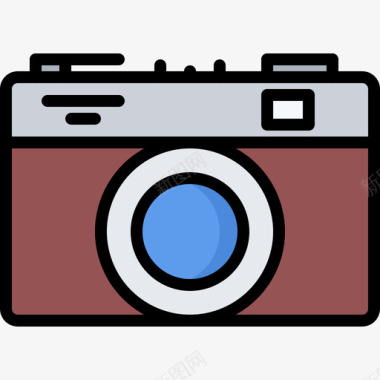 照相机旧设备2彩色图标图标