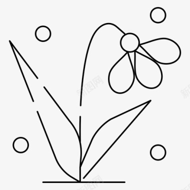 花复活节植物图标图标