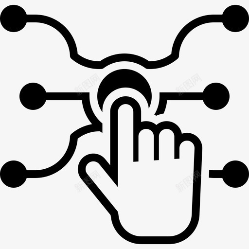 触摸屏技术手指界面图标svg_新图网 https://ixintu.com 手指 技术 界面 触摸屏
