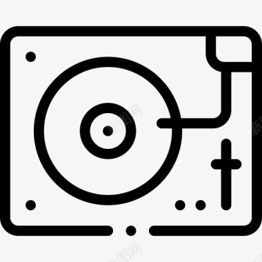 录音机艺术家工作室17线性图标图标