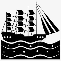 单桅帆船海盗船海盗护卫舰海盗单桅帆船图标高清图片