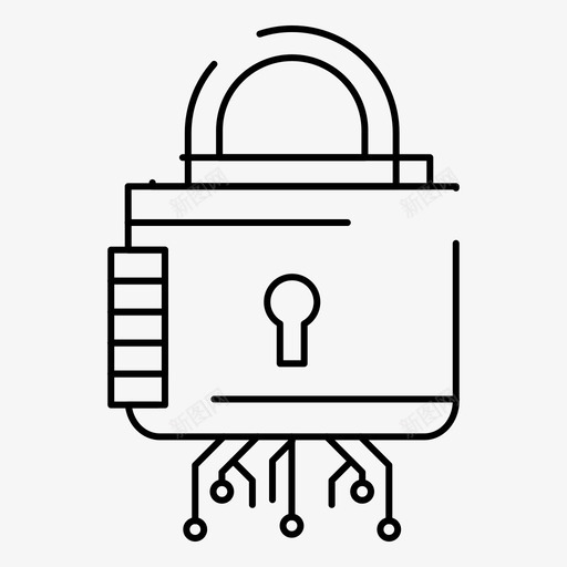 安全网络锁定图标svg_新图网 https://ixintu.com 保护 安全 安全网 界面 网络 锁定