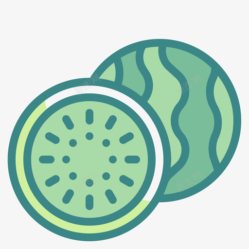 西瓜水果和蔬菜47双色图标svg_新图网 https://ixintu.com 双色 水果 蔬菜 西瓜