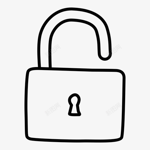 解锁关闭密码图标svg_新图网 https://ixintu.com 保护 关闭 安全 密码 私人 解锁