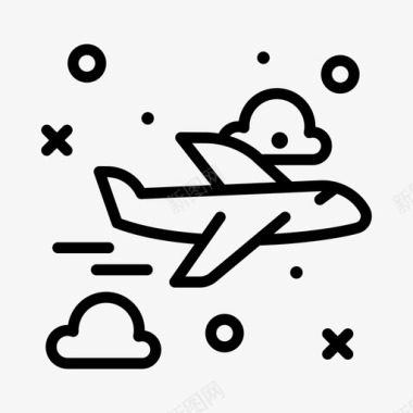 122机场直飞飞机图标图标