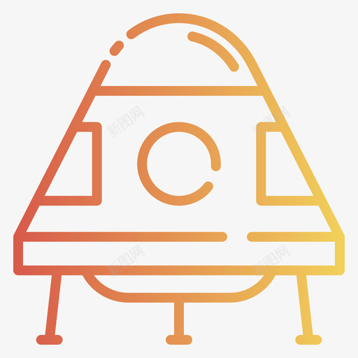 太空舱太空210梯度图标svg_新图网 https://ixintu.com 太空 太空舱 梯度