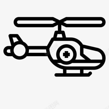 直升机紧急13直线式图标图标