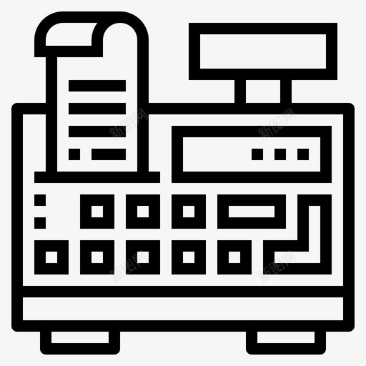 收银机商业支付图标svg_新图网 https://ixintu.com 商业 支付 收银机 购物 零售