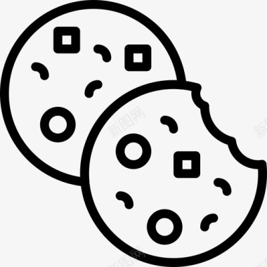 曲奇饼干食品170直系图标图标