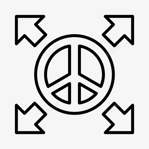 和平活动家激进主义鼓吹图标svg_新图网 https://ixintu.com 和平 抗议 活动家 激进主义 鼓吹