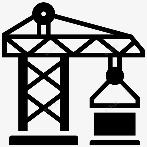 起重机建筑井架图标svg_新图网 https://ixintu.com 井架 升降机 工程师 工程项目 建筑 符号 起重机