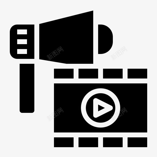 拖车电影院85填充图标svg_新图网 https://ixintu.com 填充 拖车 电影院