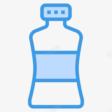 瓶子瓶子和容器5蓝色图标图标