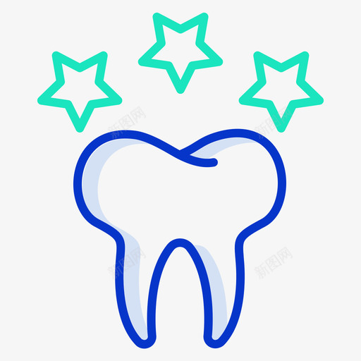 牙科护理牙科39轮廓颜色图标svg_新图网 https://ixintu.com 护理 牙科 轮廓 颜色