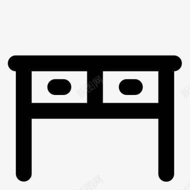 桌子公寓家具图标图标