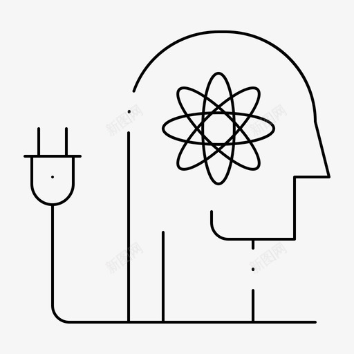 提升能力知识图标svg_新图网 https://ixintu.com 商业 头脑 技能 提升 插头 激励 生产力 知识 细线 能力