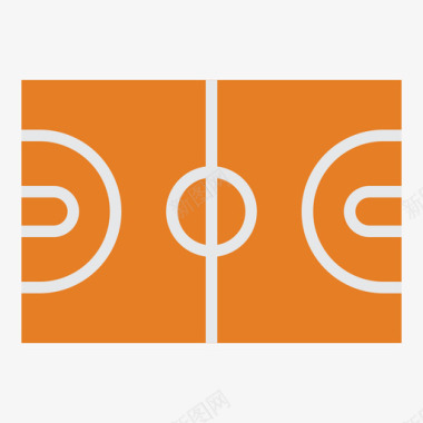 篮球场运动设备31平坦图标图标