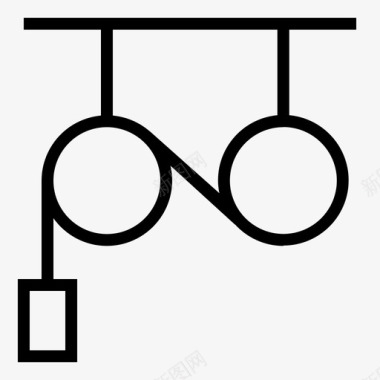 滑轮重力科学图标图标