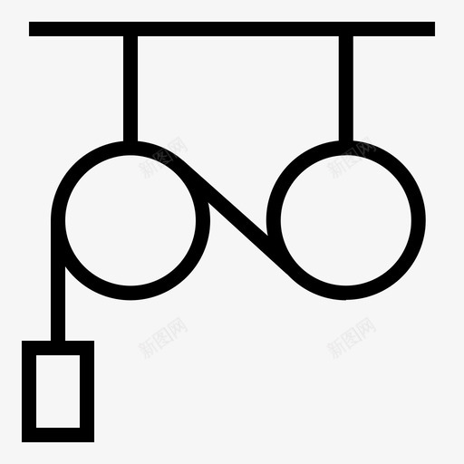 滑轮重力科学图标svg_新图网 https://ixintu.com 滑轮 科学 重力 项目