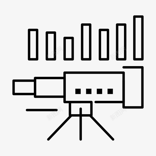 望远镜商业预测图标svg_新图网 https://ixintu.com 2月 v4 商业 市场 收集 望远镜 界面 网络 预测