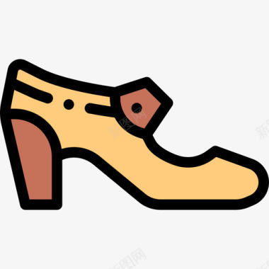 鞋西班牙公平4线性颜色图标图标
