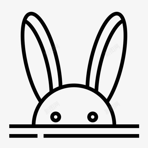兔子动物可爱图标svg_新图网 https://ixintu.com 兔子 动物 可爱 春天 野生
