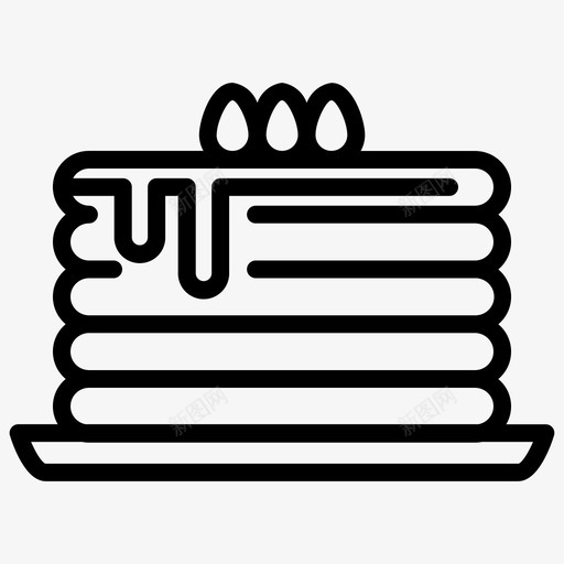 薄饼面包房饼干图标svg_新图网 https://ixintu.com 甜食 薄饼 蜂蜜 面包房 食物 饼干