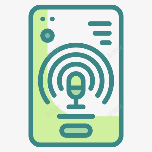 播客数字内容双音图标svg_新图网 https://ixintu.com 内容 双音 播客 数字