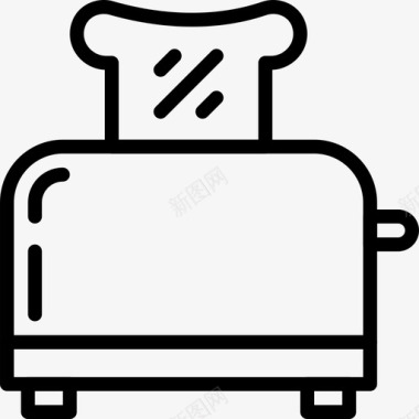 烤面包机食品170线性图标图标