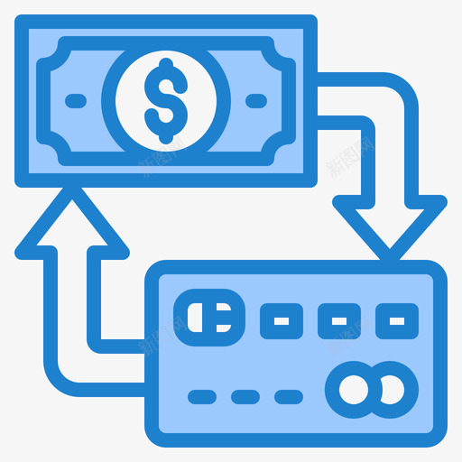 货币兑换金融170蓝色图标svg_新图网 https://ixintu.com 兑换 蓝色 货币 金融