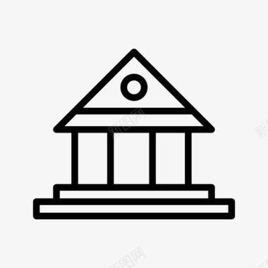 银行大楼政府图标图标