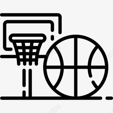 篮球运动166直线型图标图标
