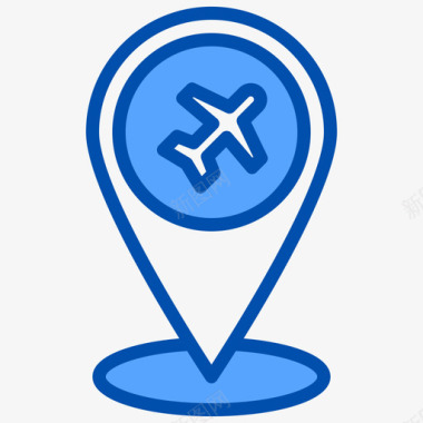 机场机场126蓝色图标图标