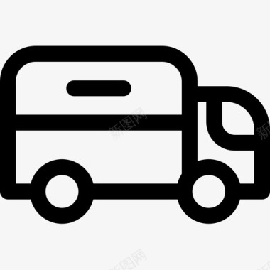 卡车车辆和运输工具6直线图标图标