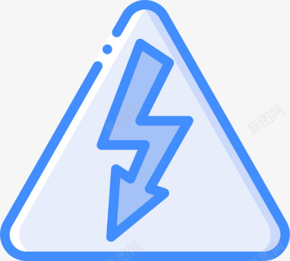 电力警告标志1蓝色图标图标