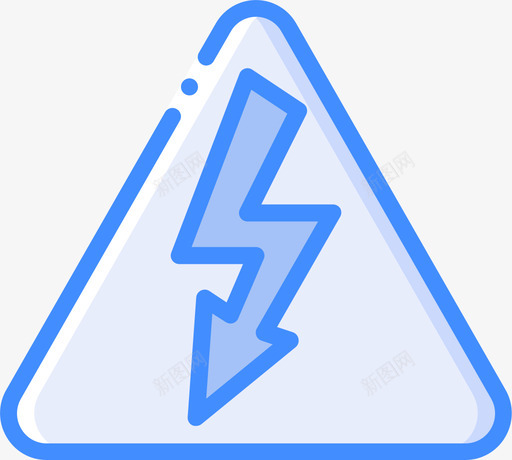 电力警告标志1蓝色图标svg_新图网 https://ixintu.com 标志 电力 蓝色 警告