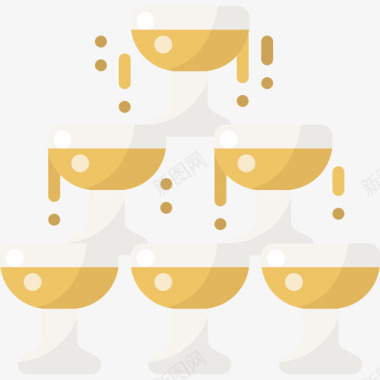香槟婚礼204平的图标图标