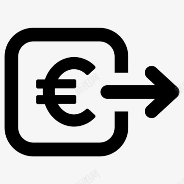 费用成本欧元图标图标