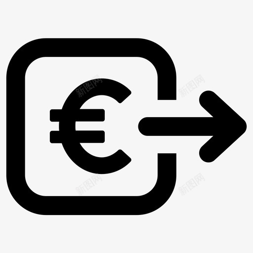 费用成本欧元图标svg_新图网 https://ixintu.com 成本 支出 欧元 费用