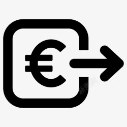 费用支出费用成本欧元图标高清图片