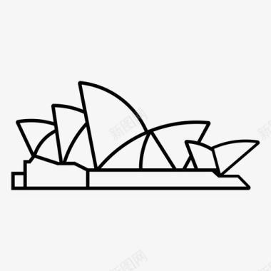 悉尼歌剧院艺术中心澳大利亚图标图标